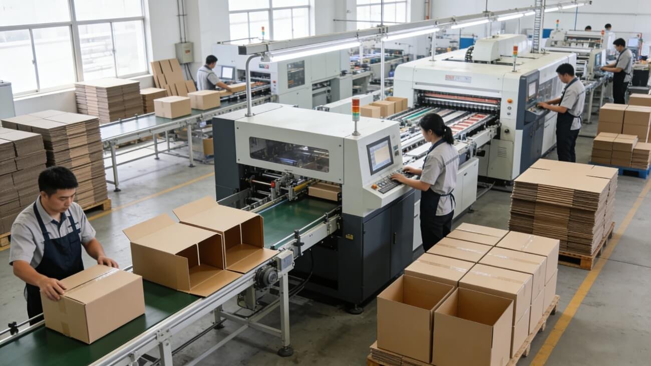 Double-door box factory