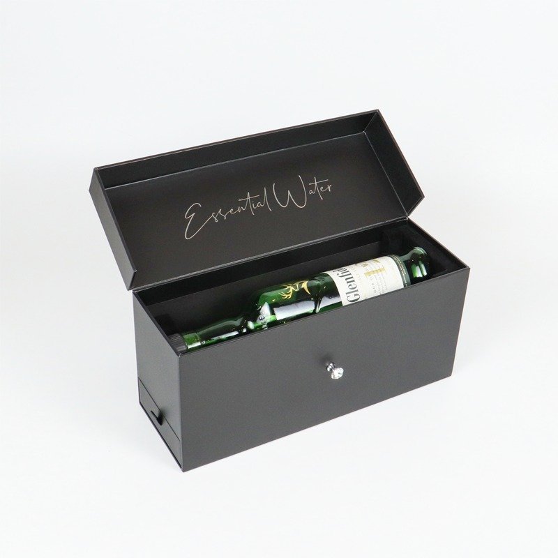 Fine Decoration Coated Cardboard Wine Gift Box Whiskey Spirits Gift Packaging
