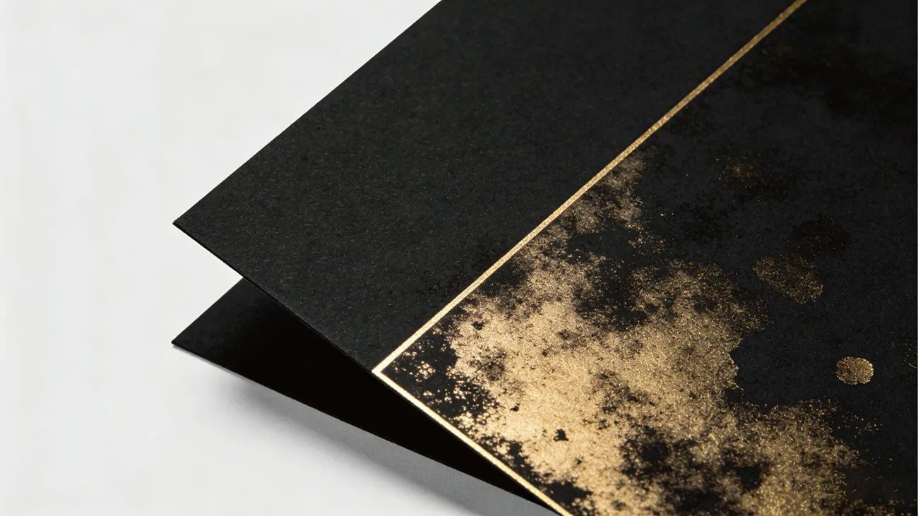 Black card direct hot stamping