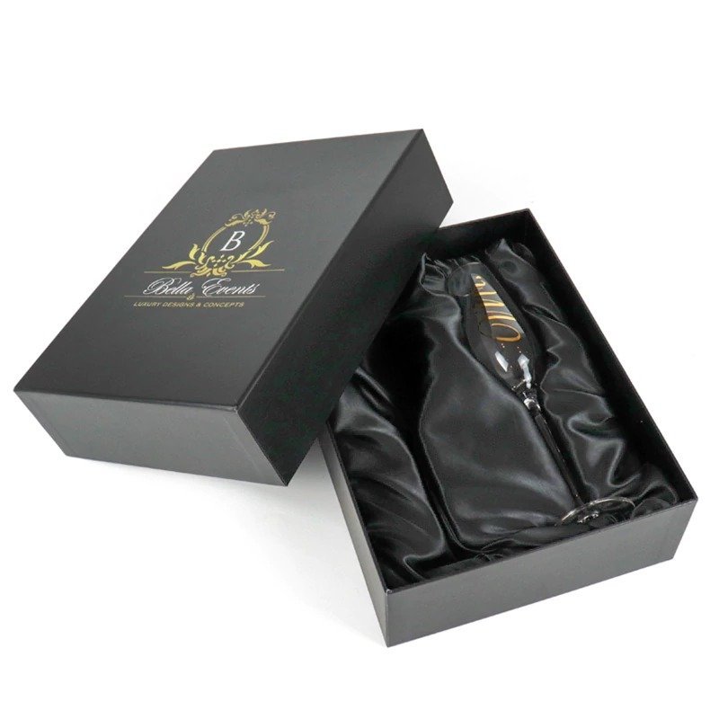 Custom Gold Foil Stamping Premium Wine Glass Gift Packaging Boxes | Crown Win Manufacturer