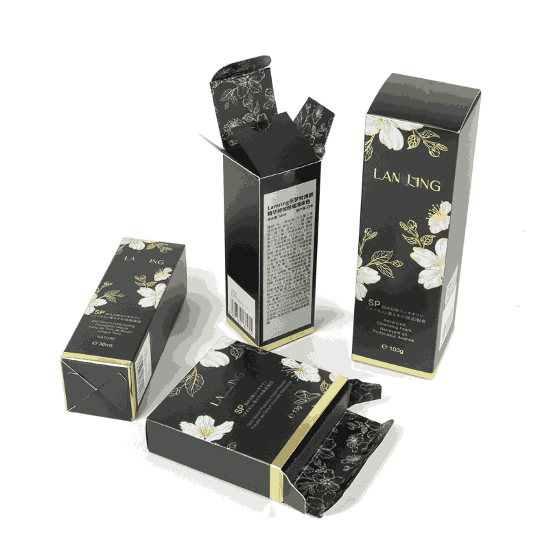 High-End Custom Printed Tuck End Box for Face Cream Packaging with Gold Stamping