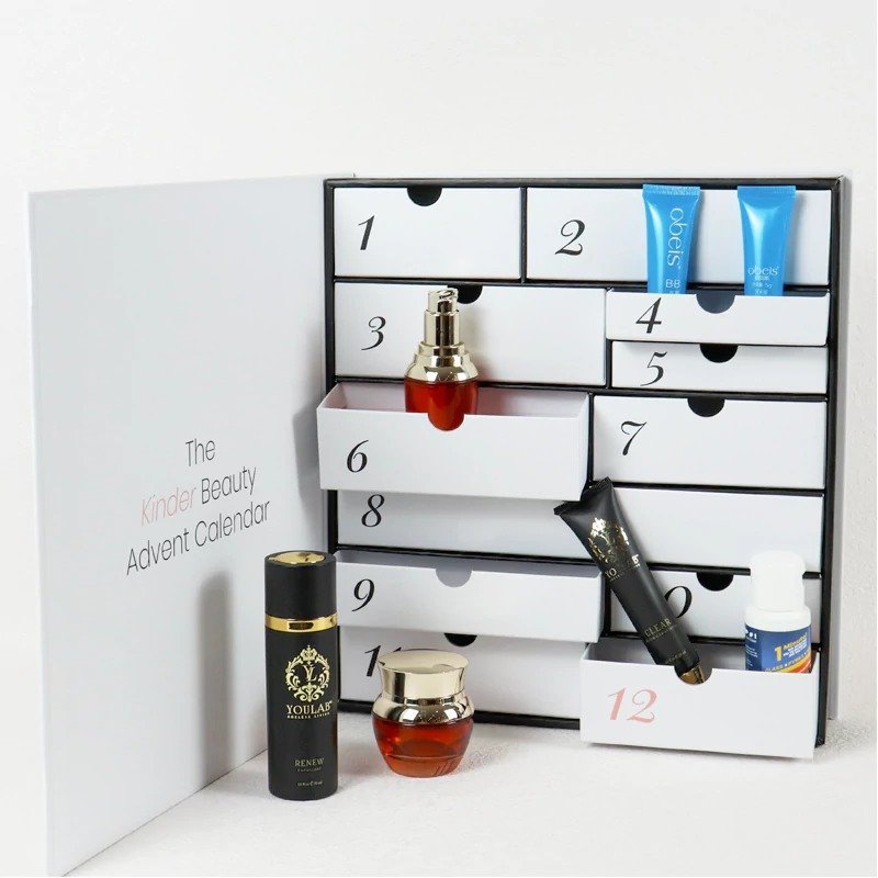 Custom Printing Surprise Calendar Box for Skincare and Beauty Products | Crown Win Manufacturer