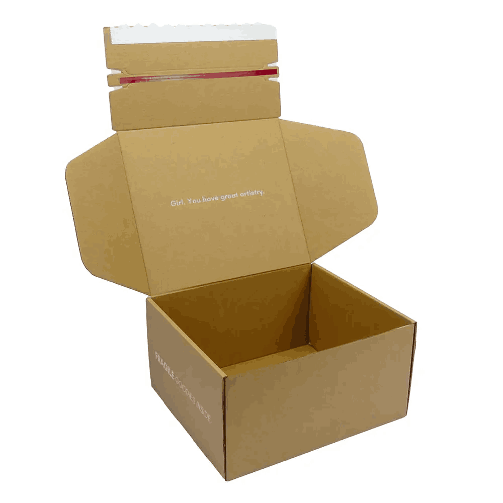 Eco-Friendly Custom Printing Options Shipping Boxes with Tear Strip | Crown Win Manufacturer