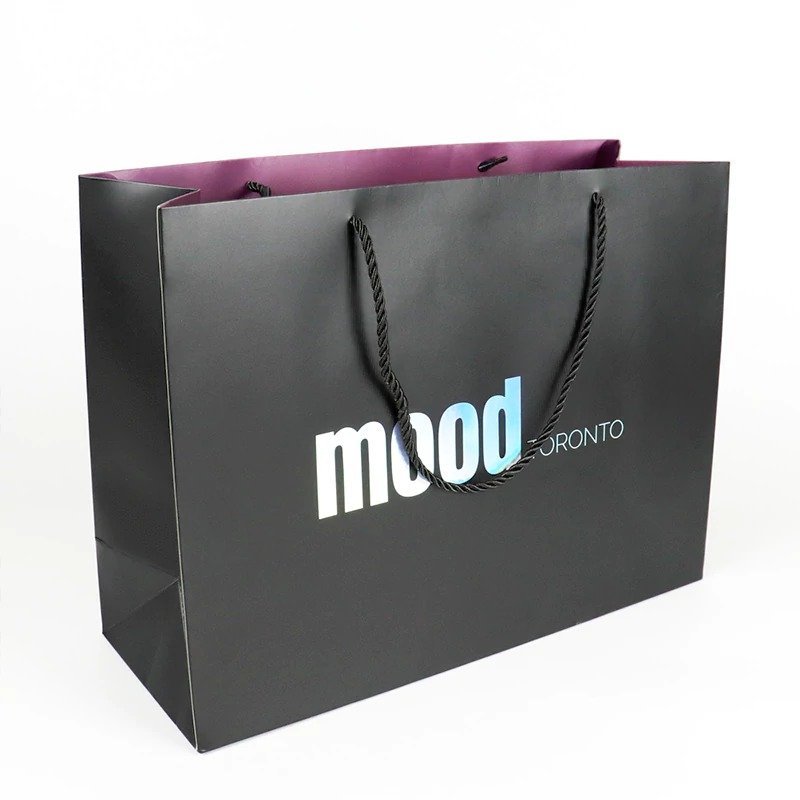 Custom Holographic Logo Print Paper Gift Bag – Premium Packaging for Gifts