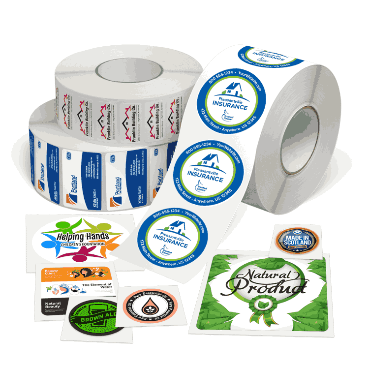 Custom Paper PVC Stickers Label– Durable Waterproof Fully Customizable for Branding