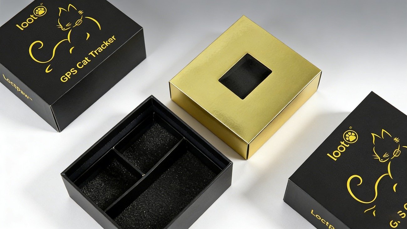 Customized Hot Stamped Pet GPS Tracker Packaging Box - Crown Win