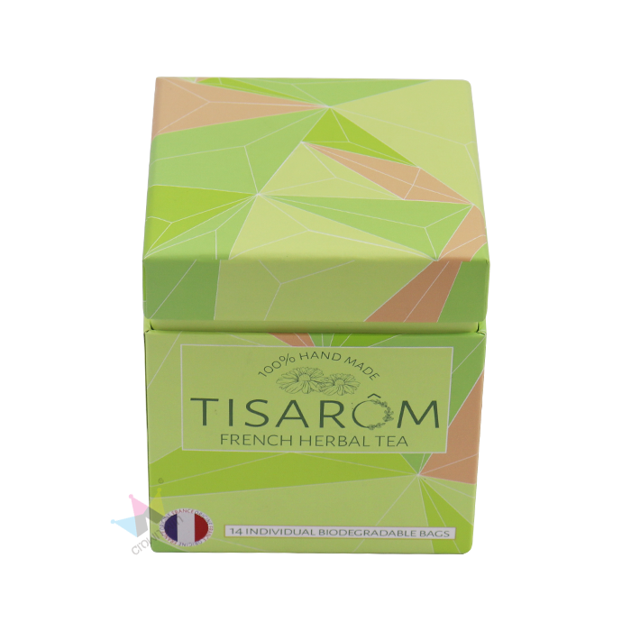 High quality cardboard full-color printing - two-piece herbal tea packaging box | Crown Win Manufacturer customizable