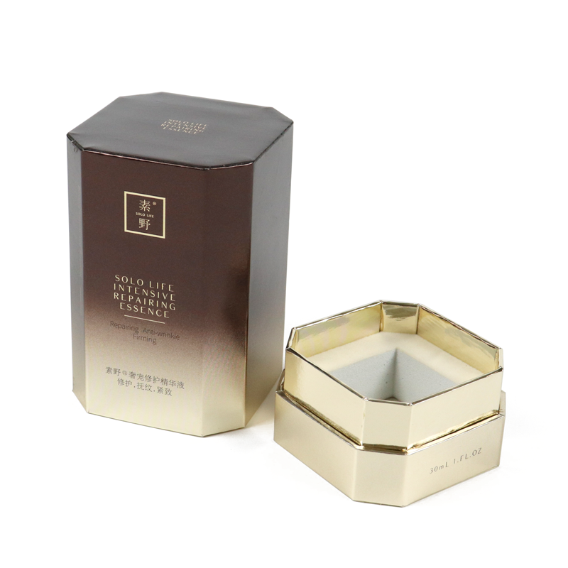Advanced Cardboard Gradient Printing - Octagonal Skincare Packaging Box | Crown Win Manufacturer Customizable