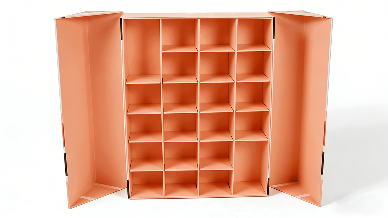 Luxury chocolate truffle packaging box (hot stamping process, with ribbon)