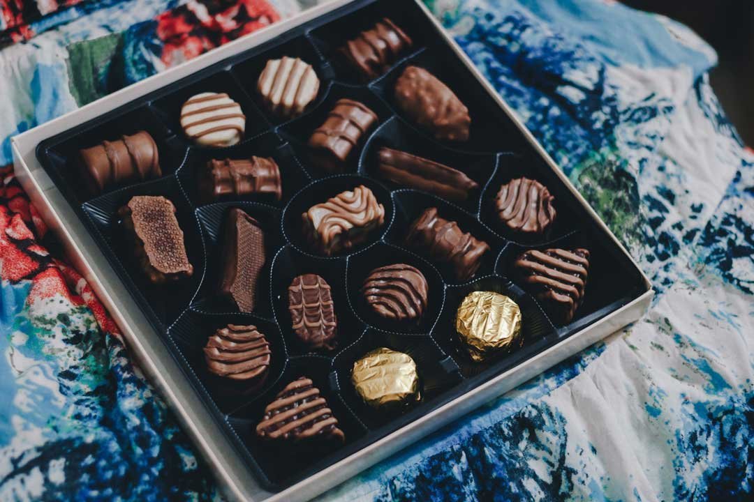 Exquisite chocolates neatly arranged in custom cardboard partition boxes