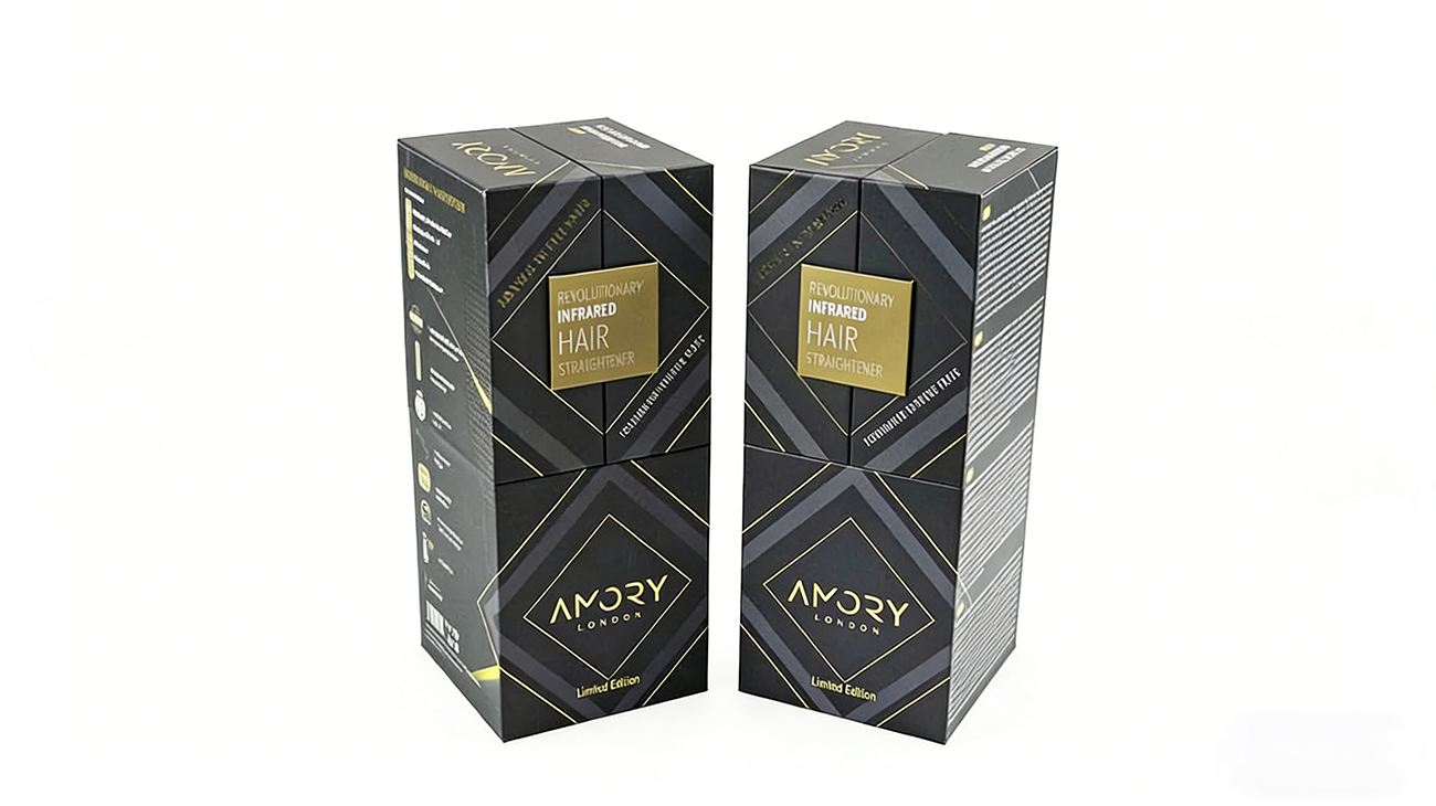 High quality cardboard magnetic box, suitable for retail display of curling irons