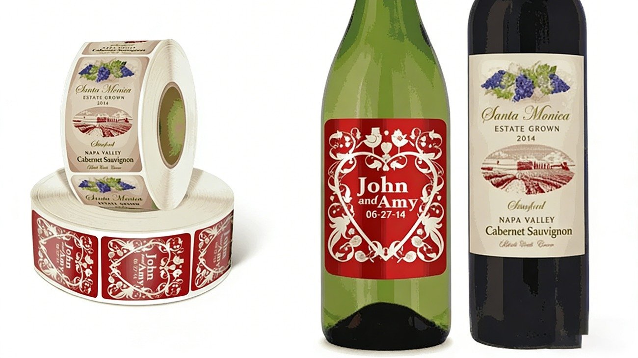 Custom printed sticker set for seasonal combination packaging of craft breweries