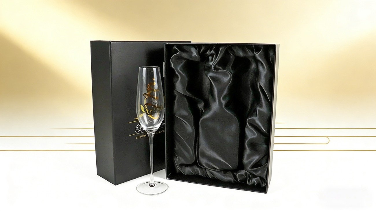 Custom Gold Foil Stamping Premium Wine Glass Gift Boxes: Complete Guide for Luxury Brands | Crown Win Box Manufacturer