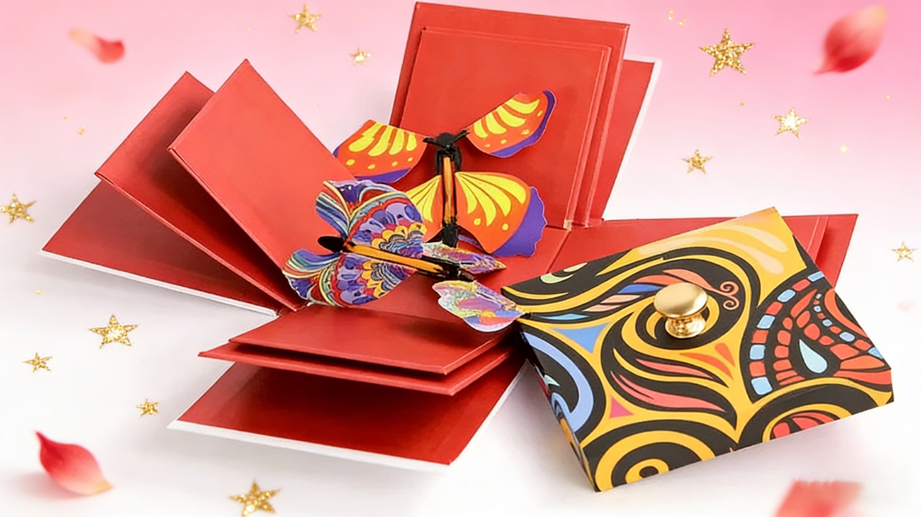 Customized Surprise Explosion Gift Box Blooming Opening Effect Picture - Crown Win Box Manufacturer