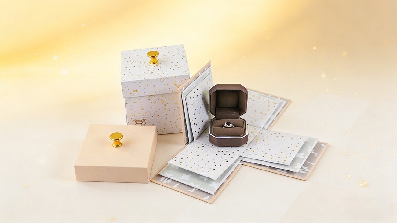 Sustainable custom explosion gift box with bronzing and embossing techniques | Crown Win