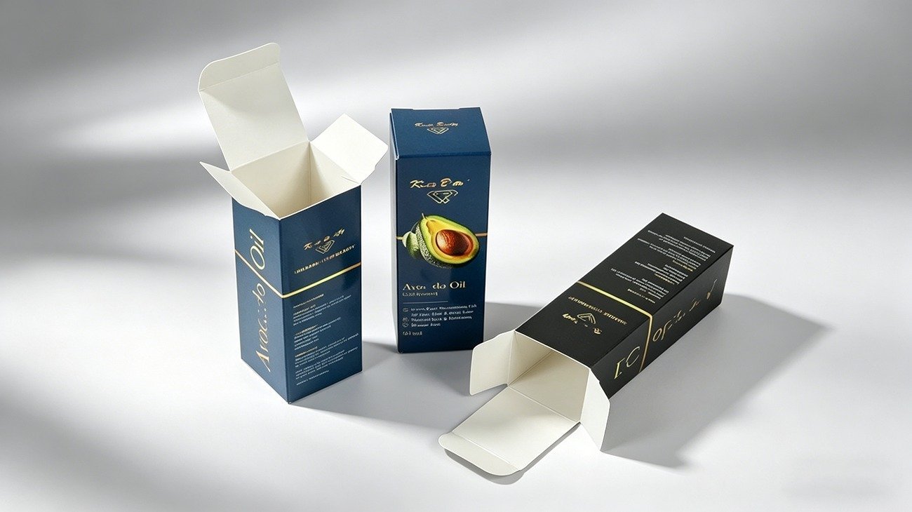 Custom Printed Skincare Oil Tuck End Box – Crown Win