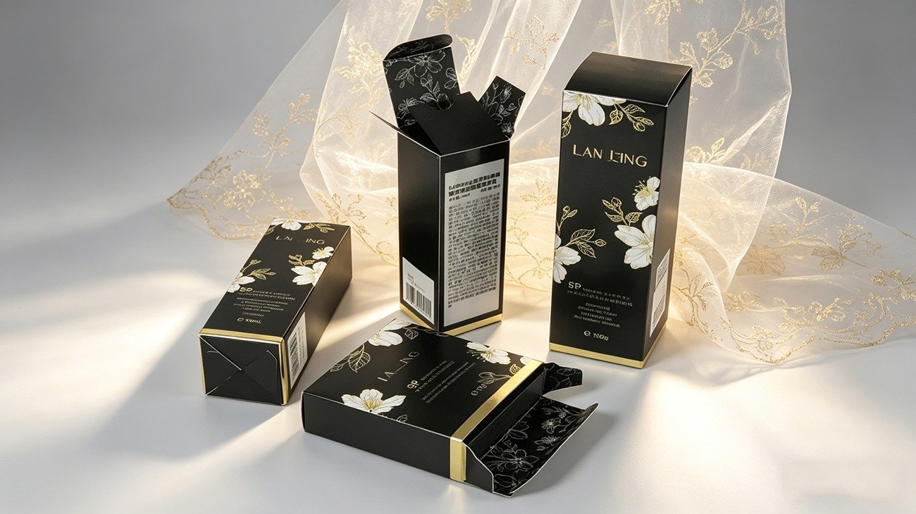 Luxury Gold-Stamped Tuck End Boxes for High-End Face Cream Packaging
