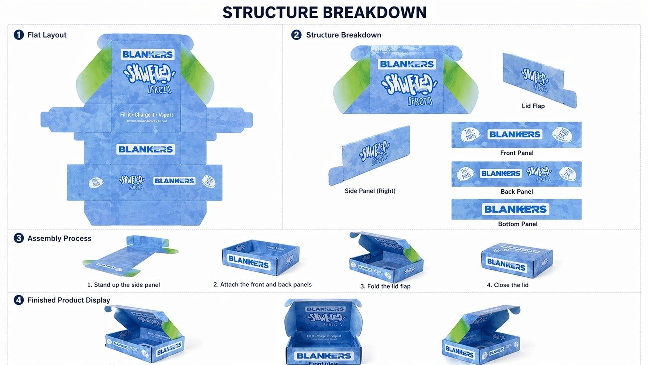 Crown win color customized express packaging box for brand business