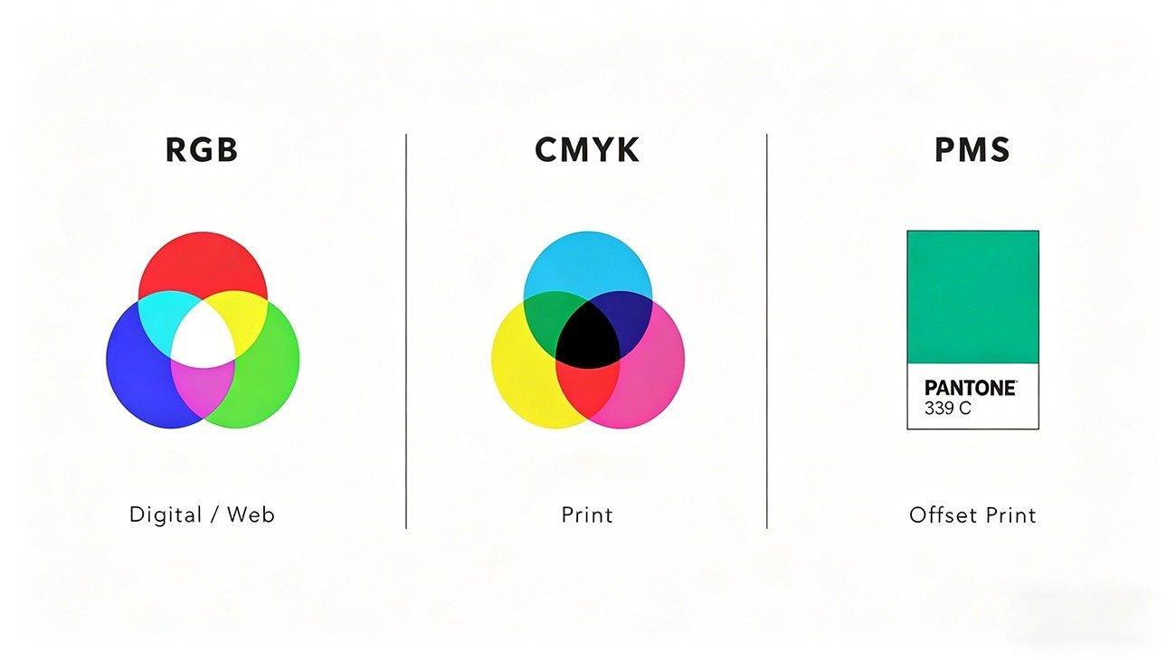 CMYK vs RGB vs PMS for Packaging Printing: Quick Guide