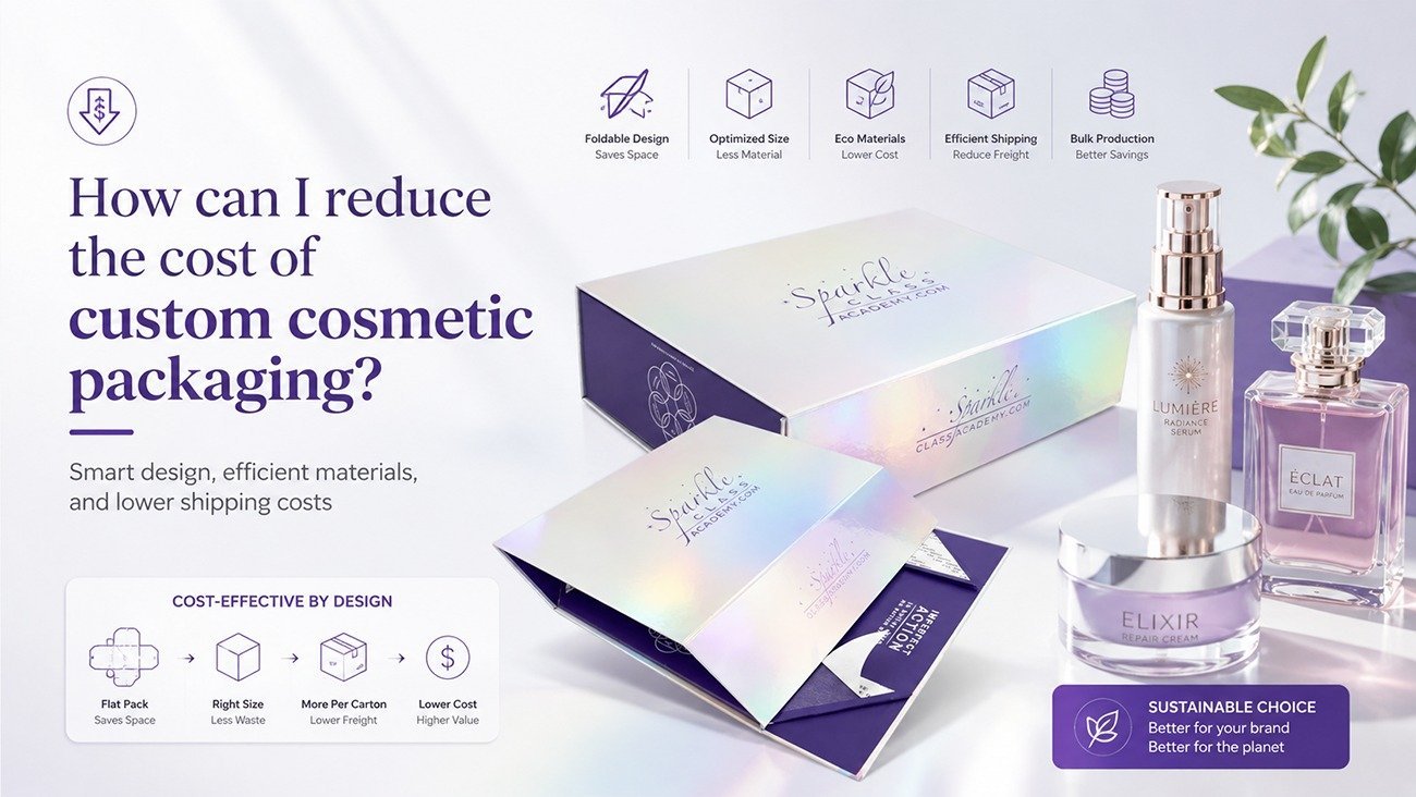 How can I reduce the cost of customized cosmetic packaging?