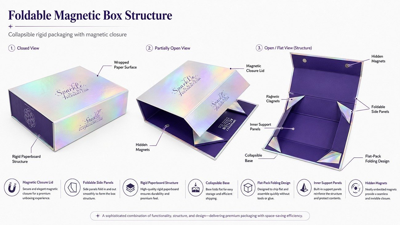 Customized Folding Magnetic Box Manufacturer - Beauty Packaging