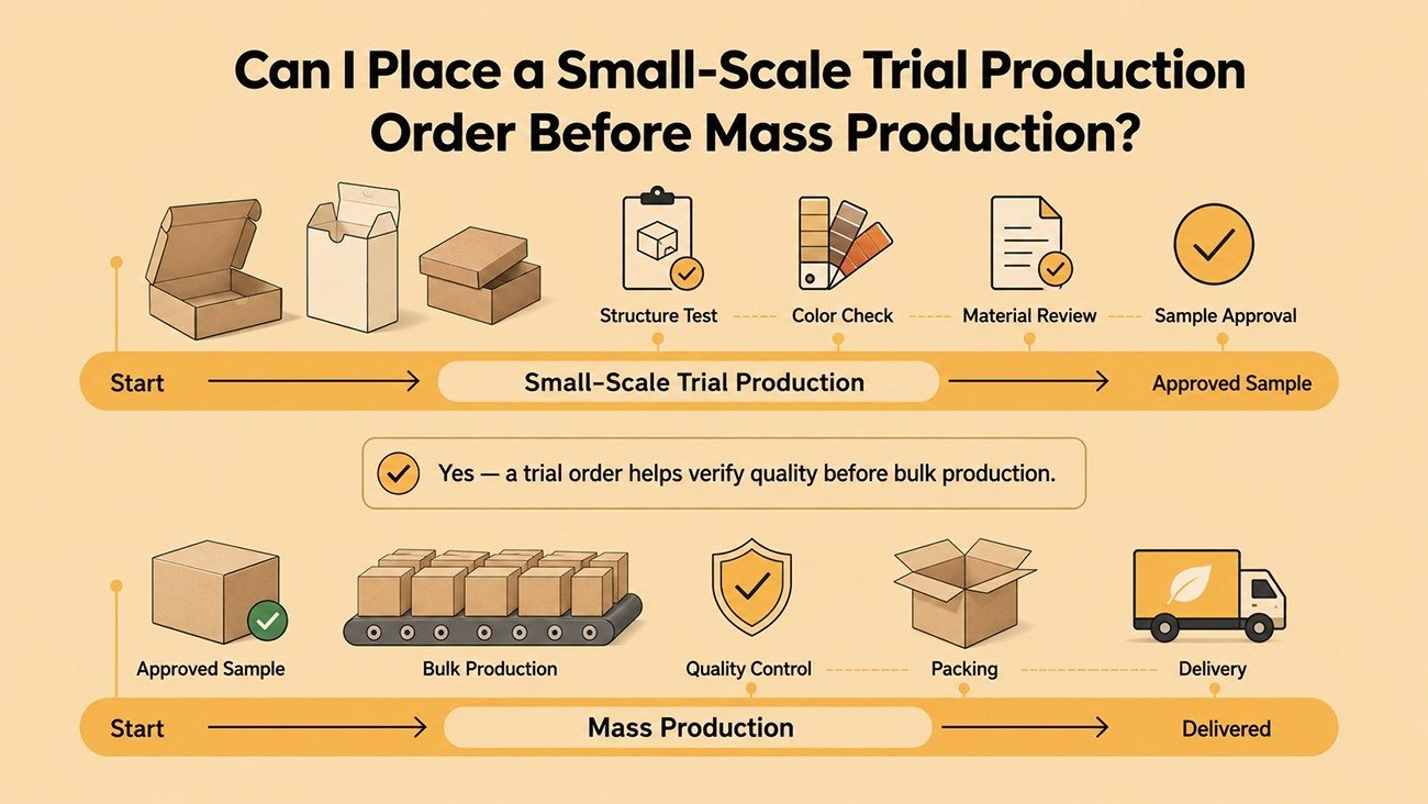 Can I place a small-scale trial production order before mass production?