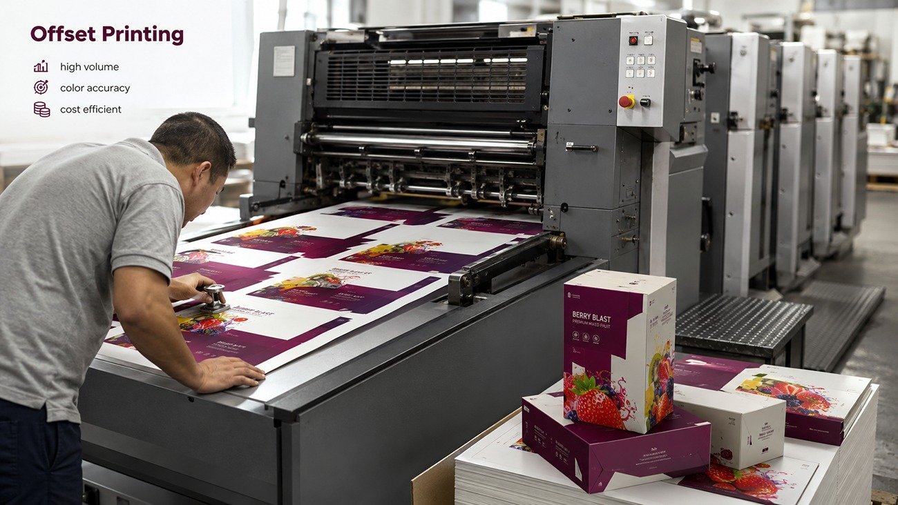 Crown Win Packaging factory offset press and quality inspection area