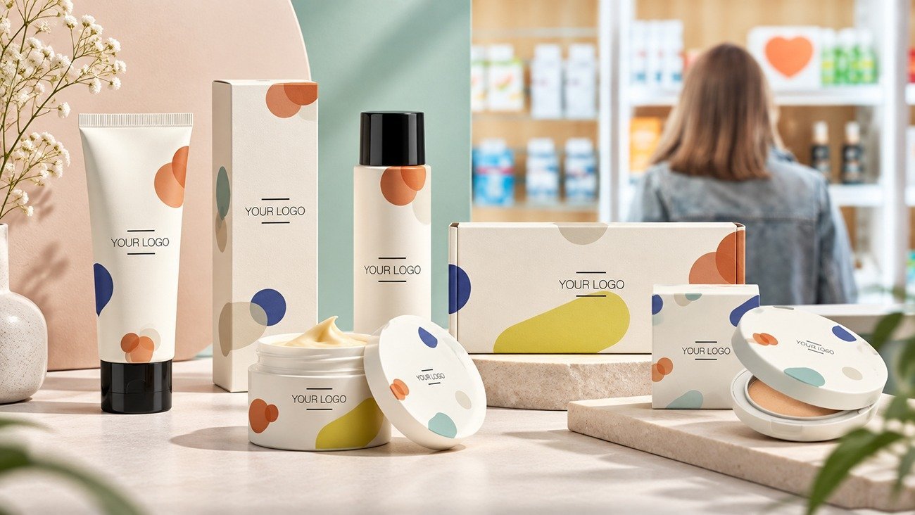 Premium custom beauty paper packaging showing tactile finishes that shape first brand impressions for skincare brands