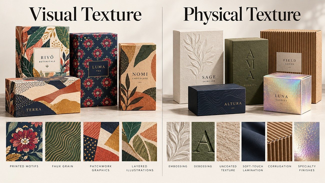 Visual vs. Physical Texture in Custom Packaging